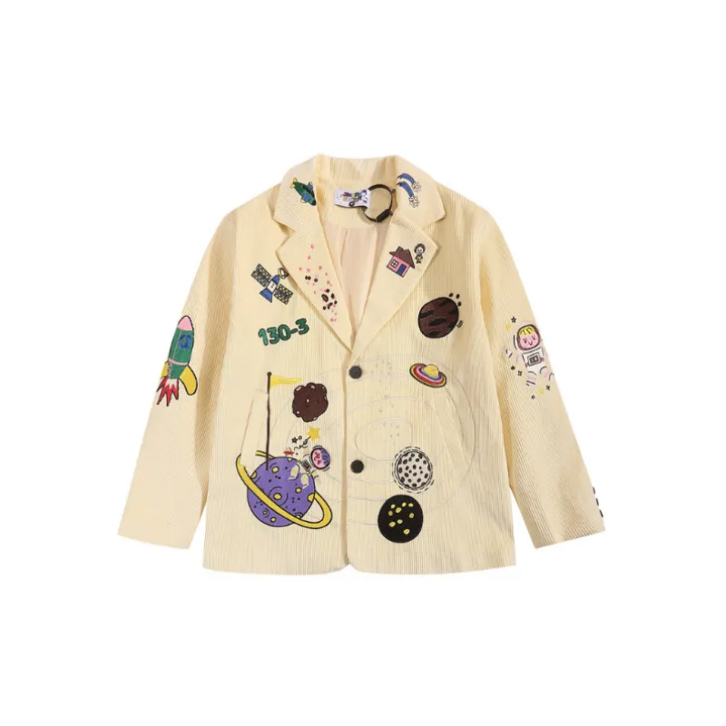 Cute Embroidery Business Suit-0