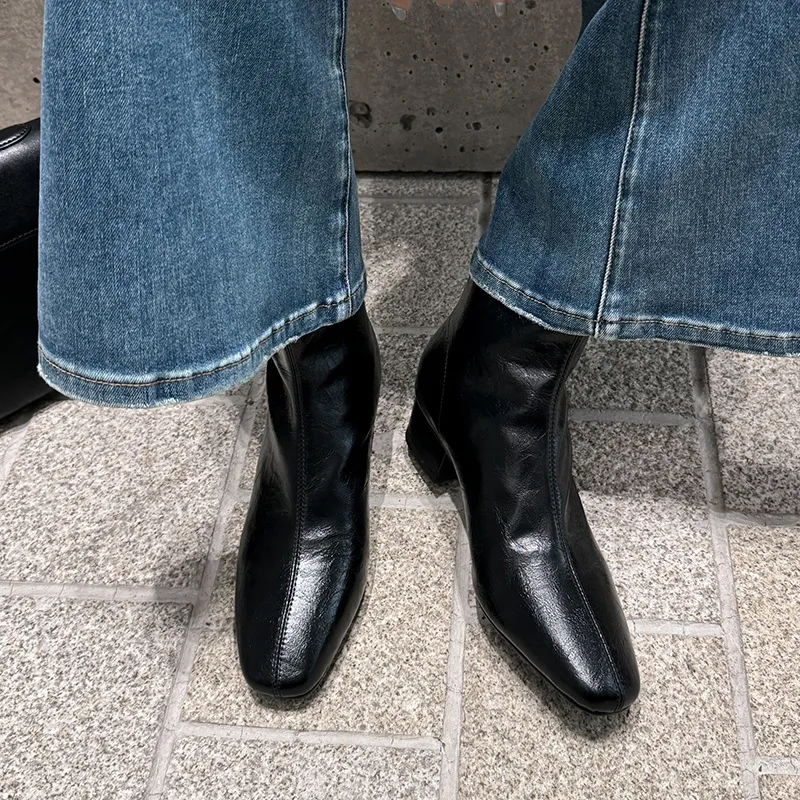 Simple Plain Ankle Boots-4