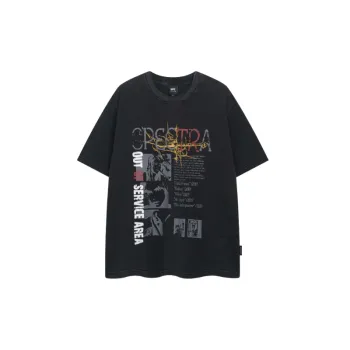 Fashionable Print Combed Cotton T Shirt