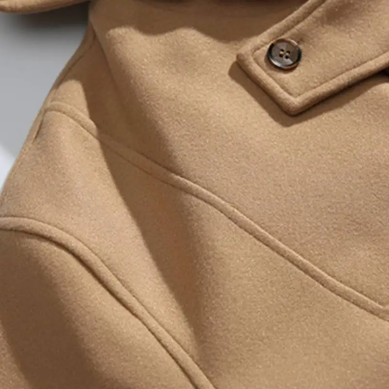 Casual Plain Polyester Coat-2
