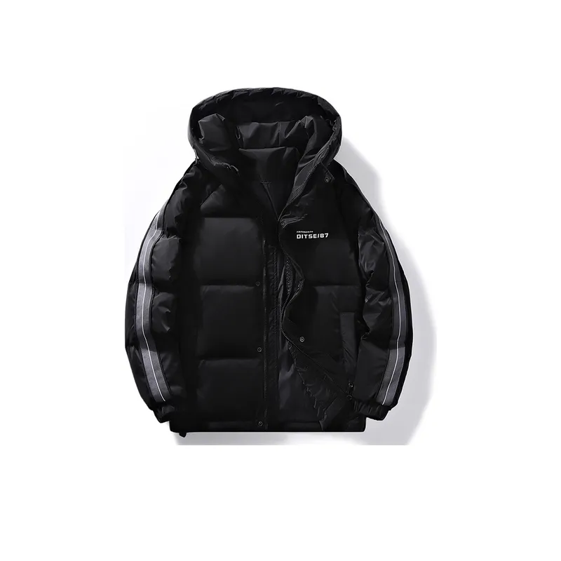 New Arrival Solid Color Slim Fit Stylish Simple Thickened Warm Coat-3