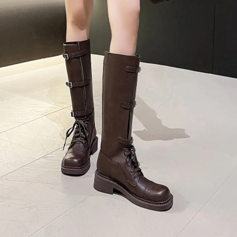 Basics Simple Knee High Boots-2