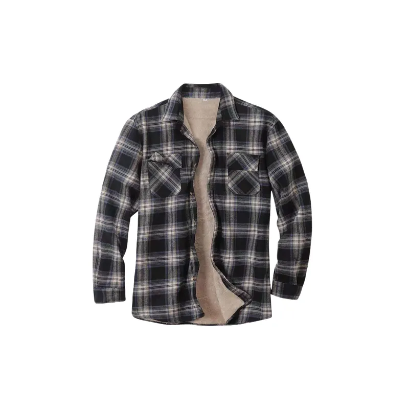 Loose Fashionable Cotton Blended Fabric Shirt-1