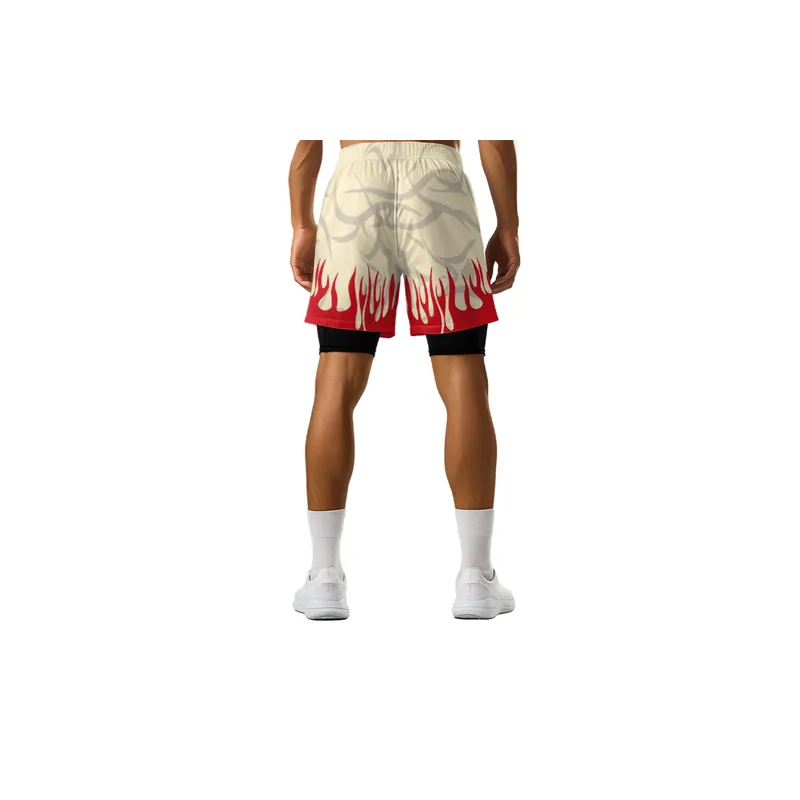 Casual Quick Drying Fake Two Piece Pants-2