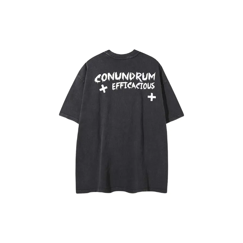 Casual Loose Cotton Blended Fabric T Shirt-3
