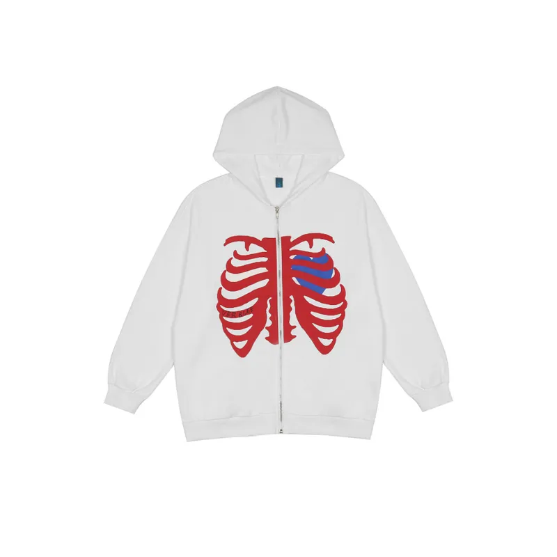 Skeleton Hiphop Hooded Sweater-0
