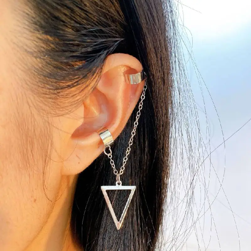 Simple Plain Ear Stud Women-1