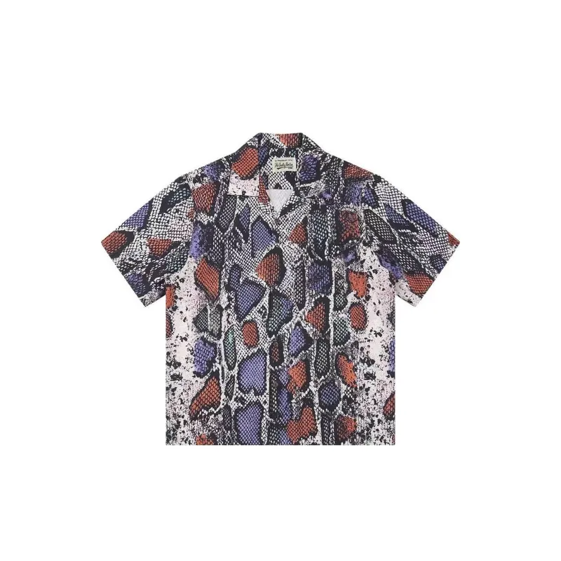 Gradient Leopard Print Hawaiian Shirt-2
