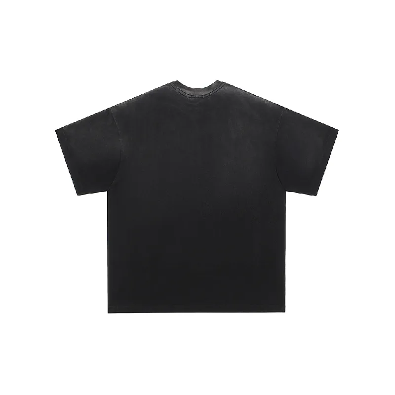 Fashion Washed Cotton T Shirt-3