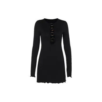 Fashionable Hollow Out Dress Women