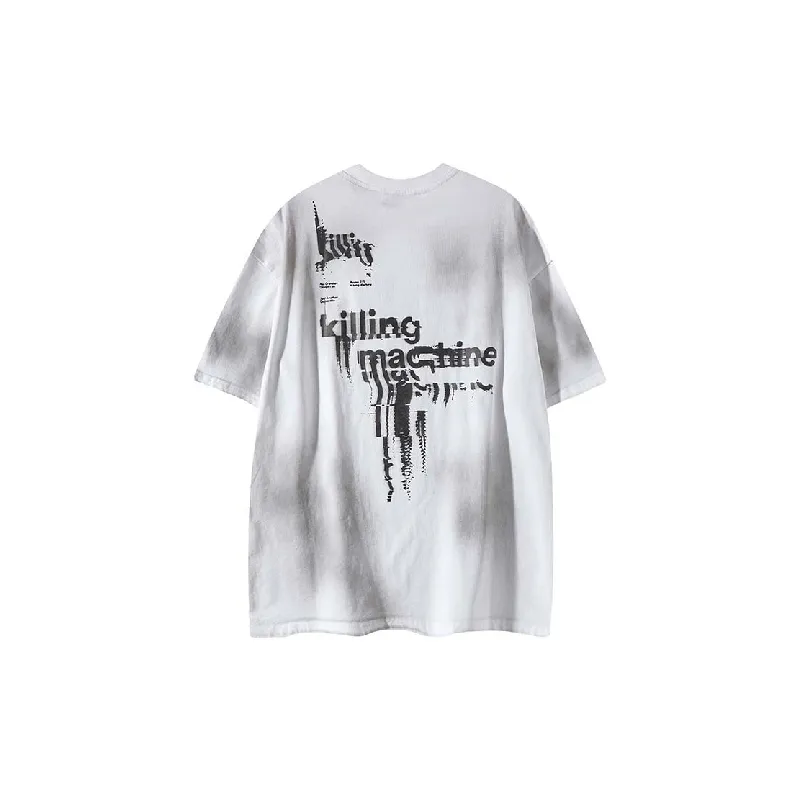 Fashionable Loose Cotton Blended Fabric T Shirt-1