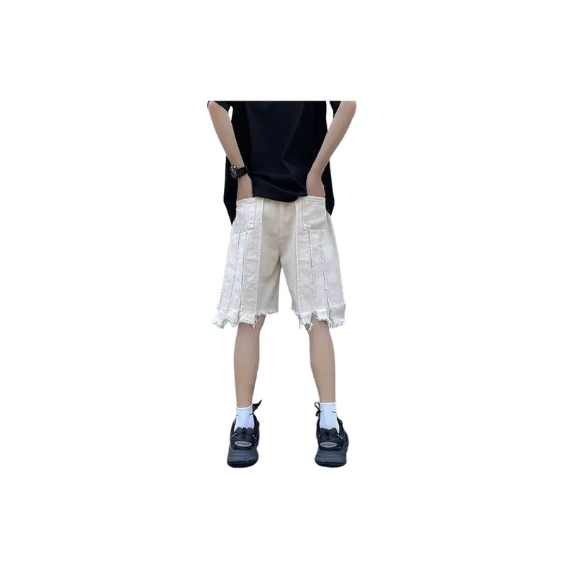 Raw Loose Edge Denim Shorts-1