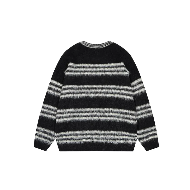 Loose Contrast Color Sweater-5