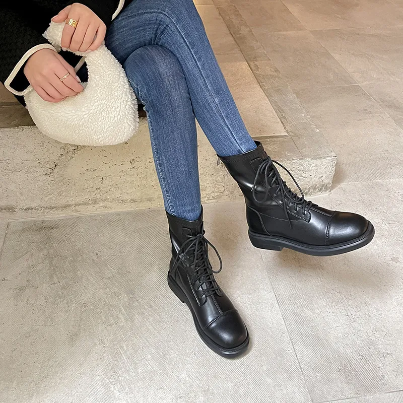 Casual Zipper Martin Boot-1
