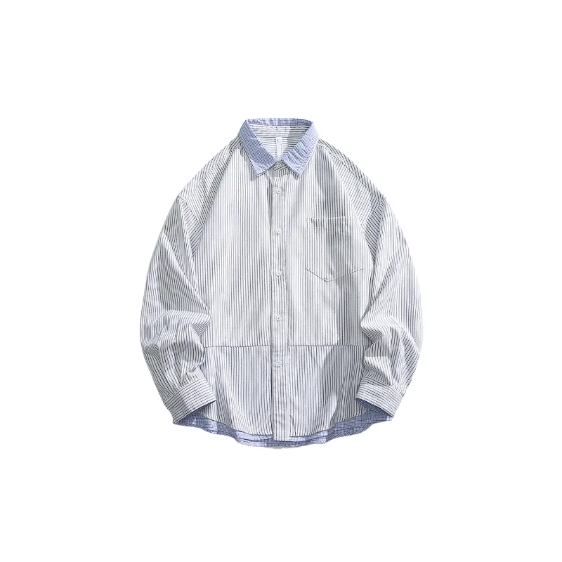 Simple Loose Cotton Blended Fabric Shirt-8