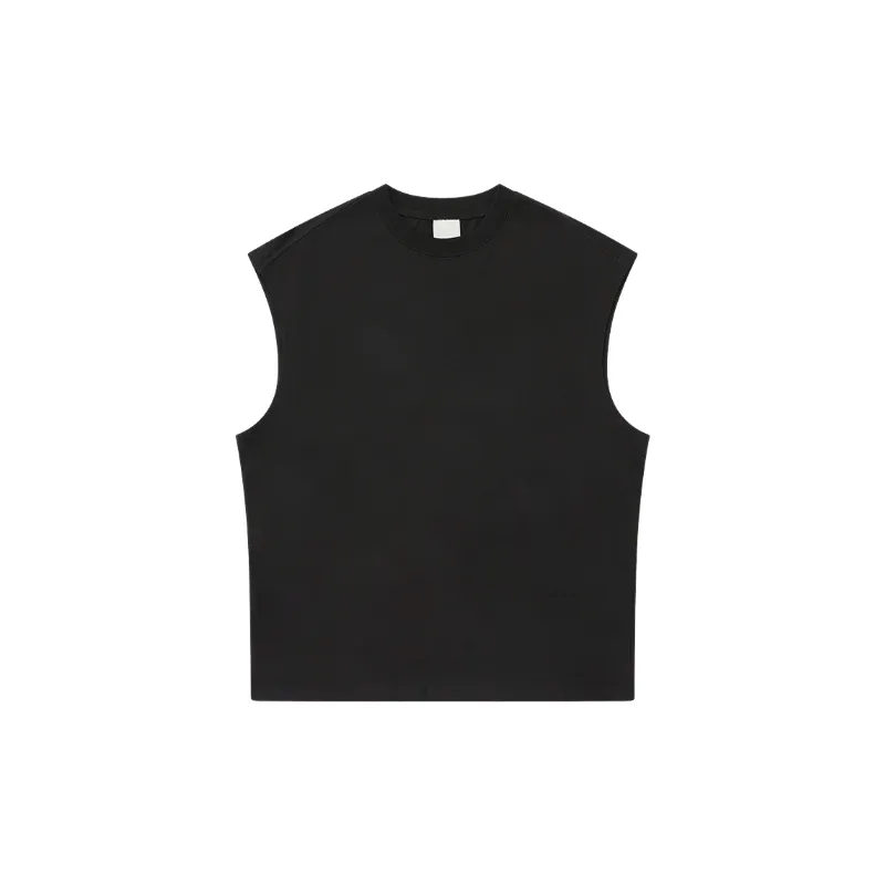 Sporty Plain Cotton Vest-5