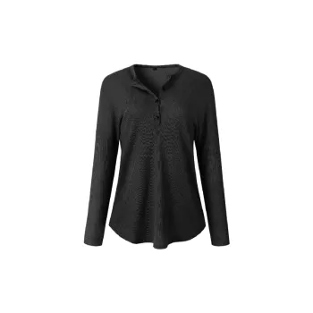 Fashionable Plain Knitted Fabric T Shirt Women