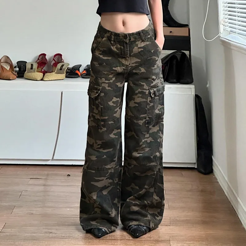 Retro Camo Jeans Women-2