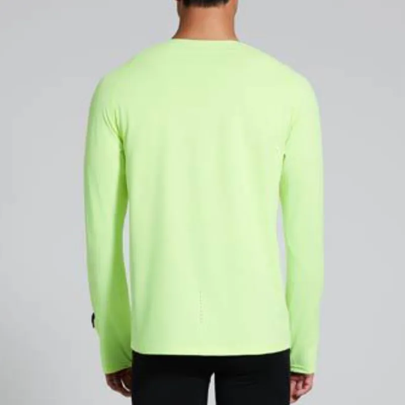 Sporty Long Sleeve Blended Synthetic Fabrics T Shirt-9