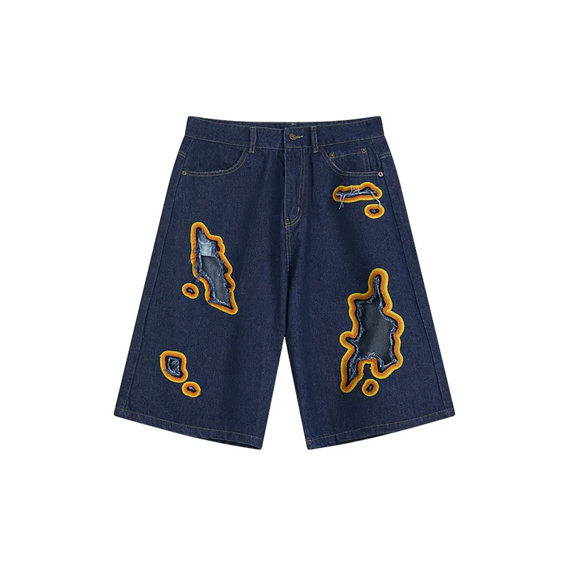 Casual Loose Denim Shorts-4