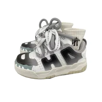 High Street Gradient Graffiti Thick Bottom Board Shoes
