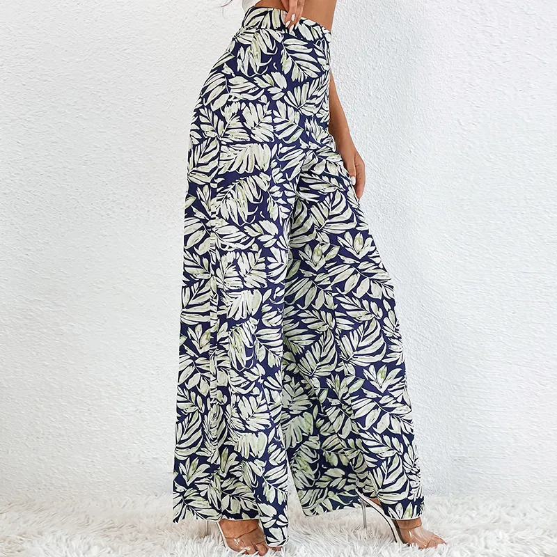 Fashionable Loose Polyester Casual Pants Women-1