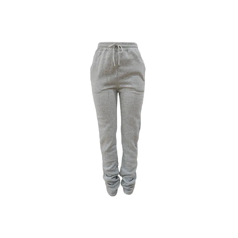 Simple Sports Polyester Casual Pants Women