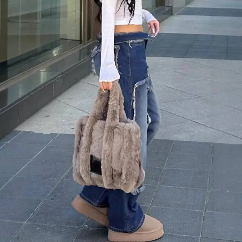 Casual Washed Loose Jeans-3