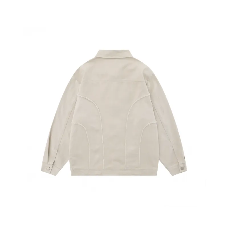 Plain Loose Denim Jacket-5