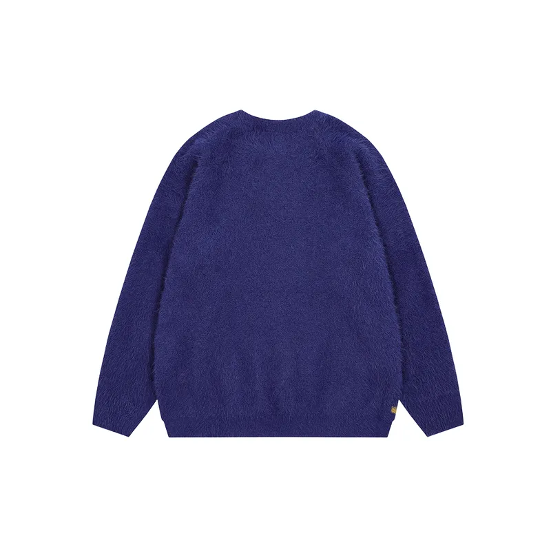Loose Contrast Color Sweater-3