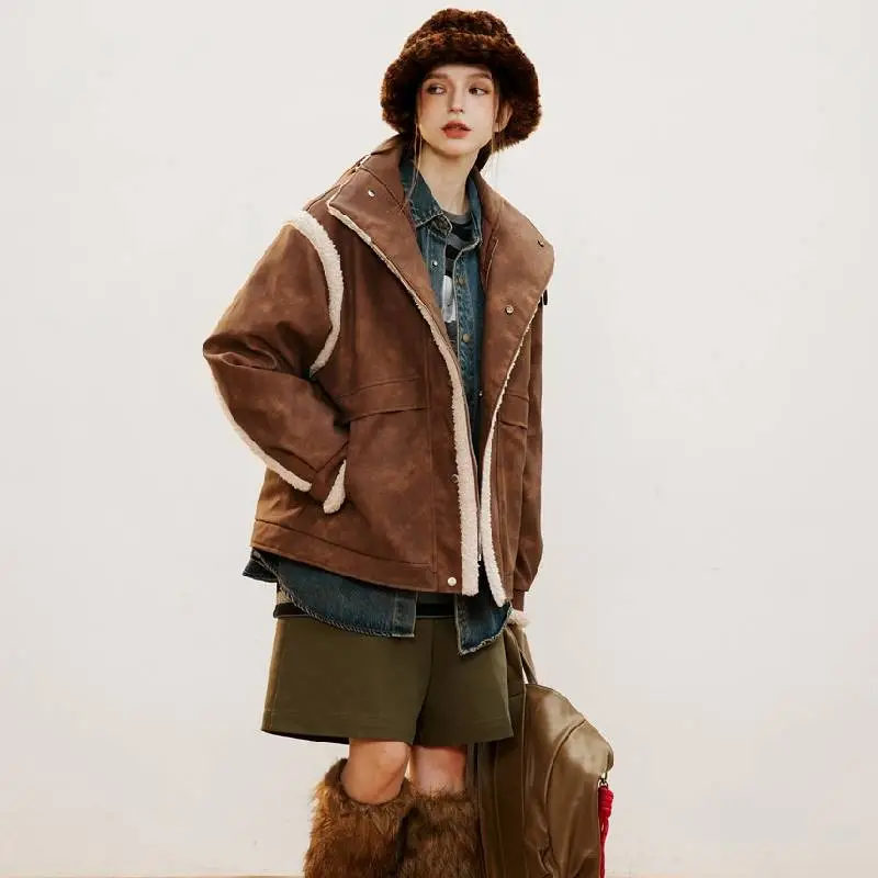 Retro Warm PU Quilted Jacket-8
