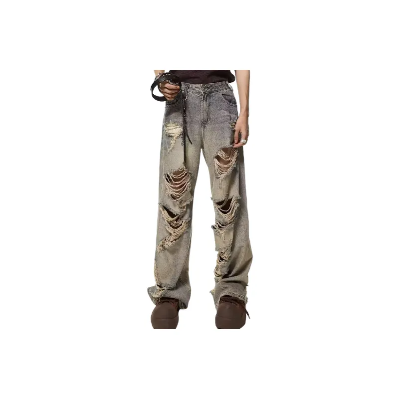 Casual Loose Straight Leg Jeans-1