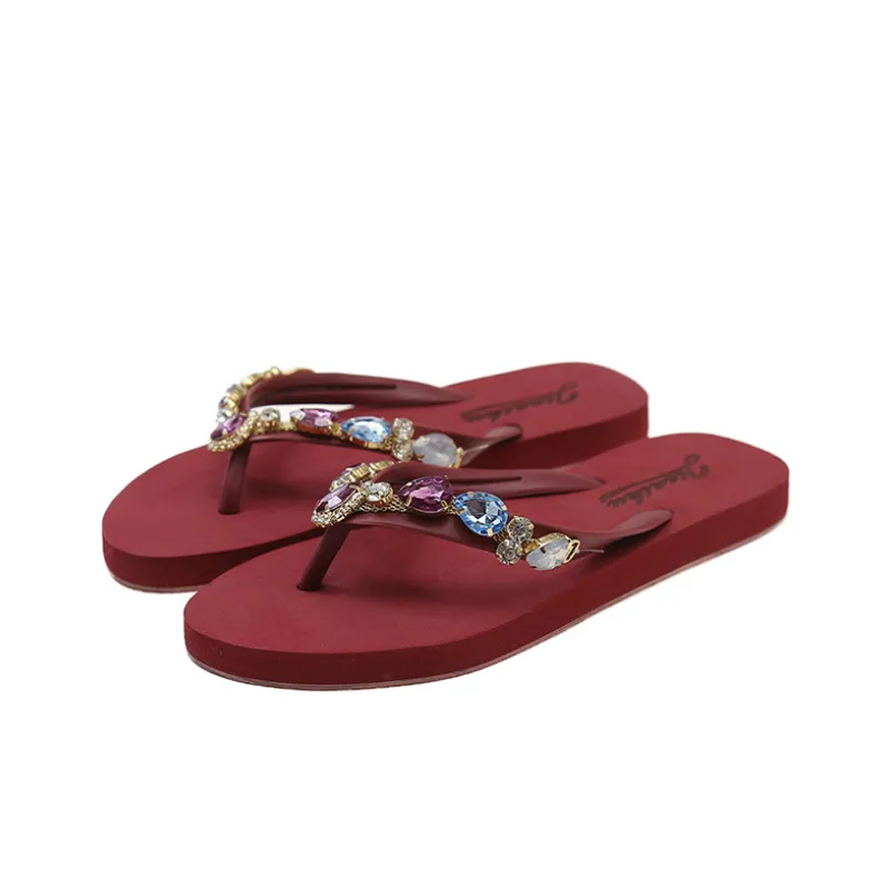 Casual Rhinestone Beach Sandals-0