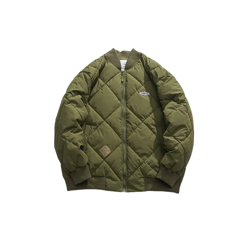 Retro Street Blended Synthetic Fabrics Quilted Jacket-8