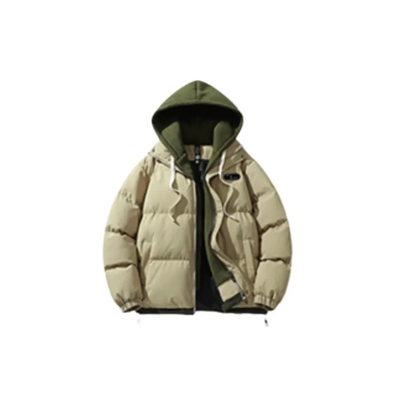 Fashionable Loose Plain Woven Quilted Jacket-3