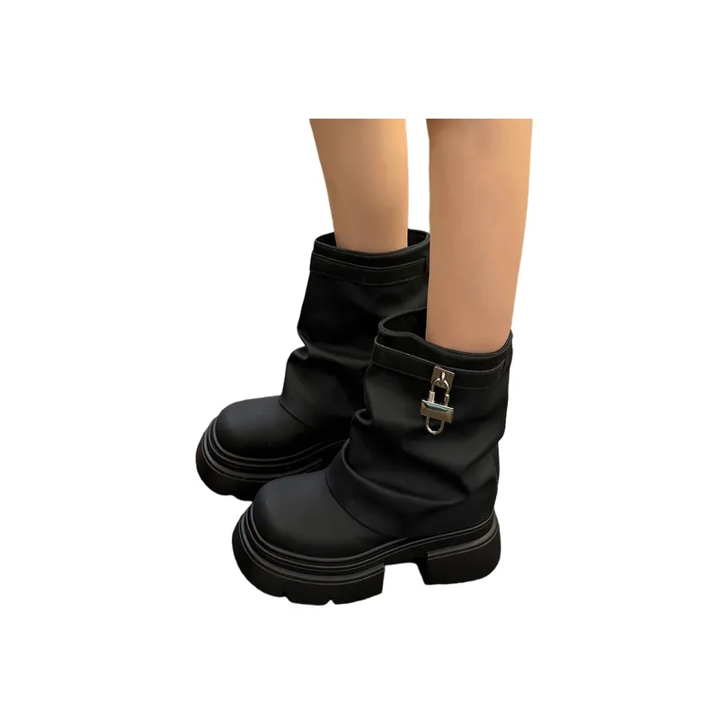 Denim Retro Fashion Ankle Boots-8