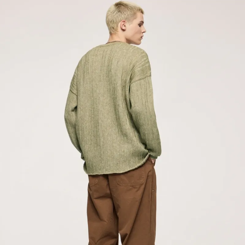 Fashion Loose Warm Plain Sweater-11