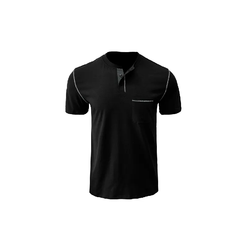 Simple Plain Cotton Blended Fabric T Shirt-3