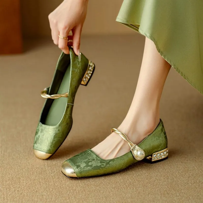 Elegant Pearls Mary Jane Shoes-2