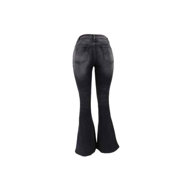 Fashionable Plain Jeans Women-7