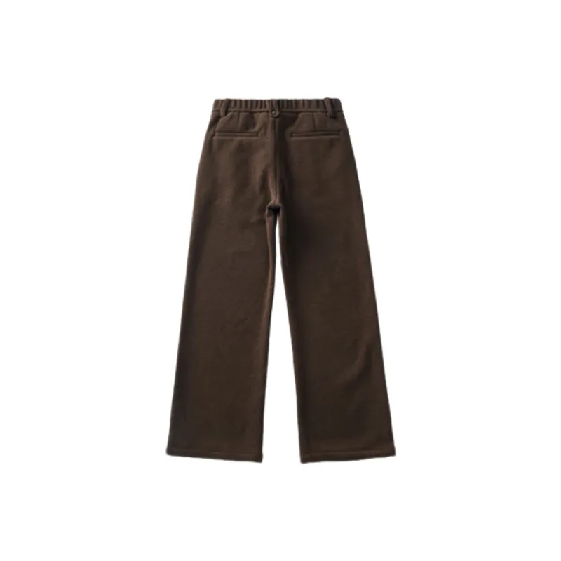 Simple Plain Blended Synthetic Fabrics Casual Pants-5
