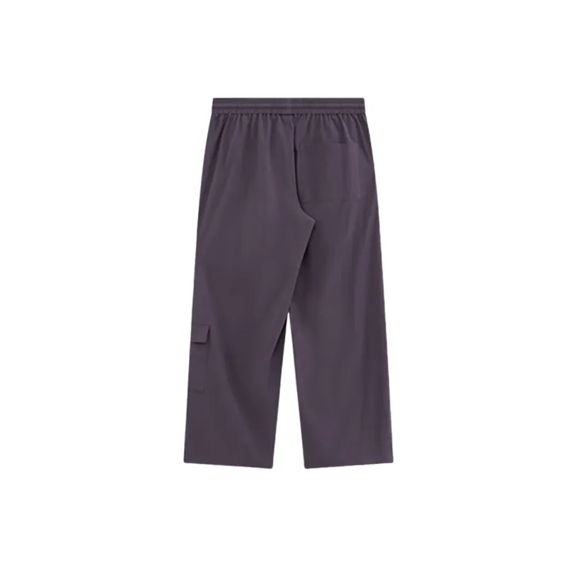 Retro Contrast Color Nylon Casual Pants-1