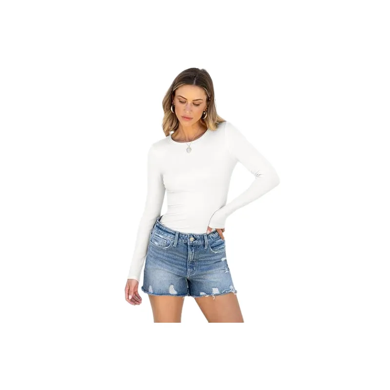 Casual Long Sleeve Polyester T Shirt Women-2