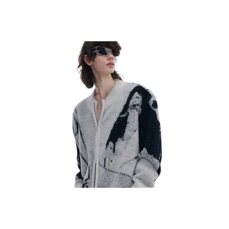 Advanced Sense Thorns Embroidered Gradient Sweater-4