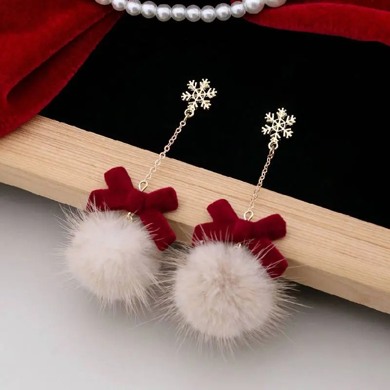 Fashionable Fringe Bow Earring-1