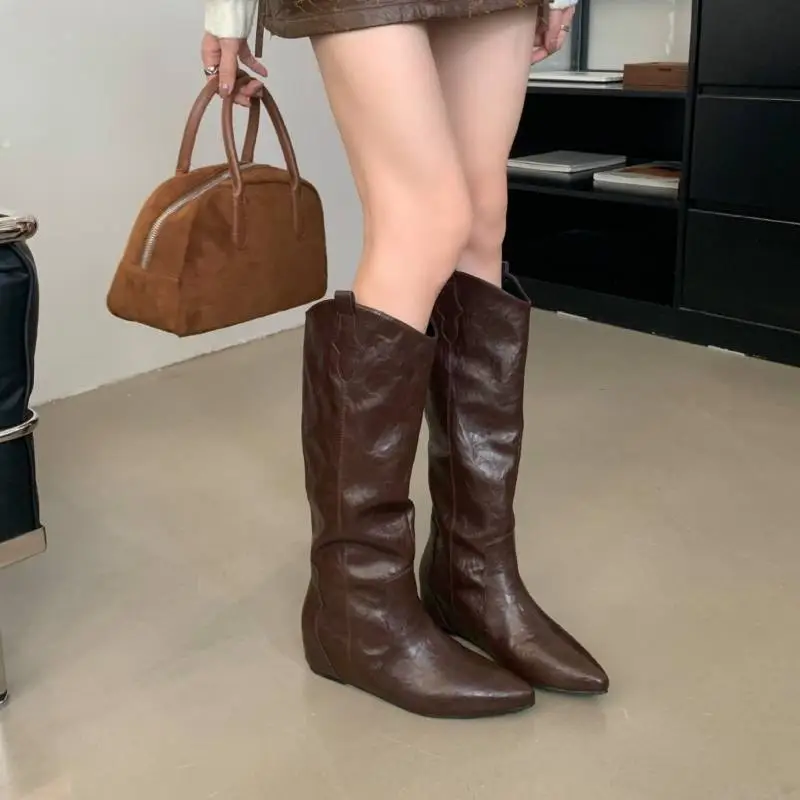 Retro Casual Knee High Boots-7