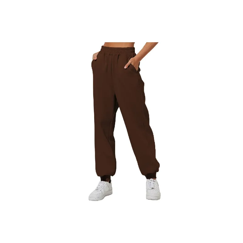 Loose Sporty Cotton Sports Pants Women-6
