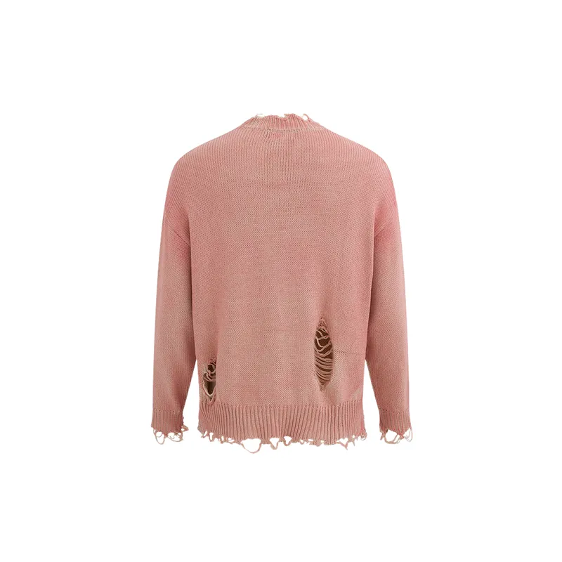 Loose Fashionable Cotton Blended Fabric Sweater-1