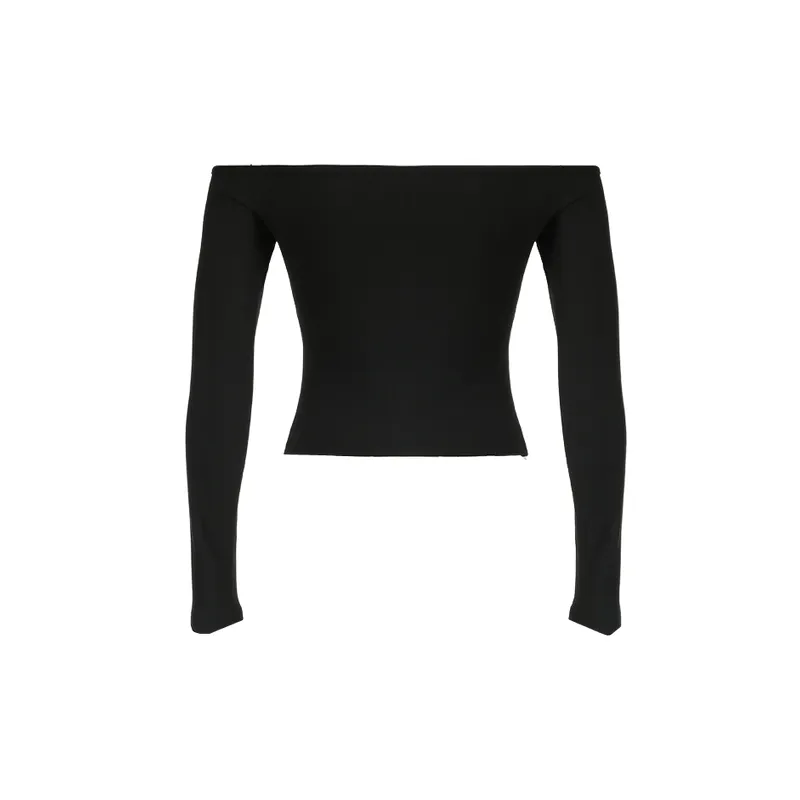 Sporty Print Long Sleeve T shirt Women-1