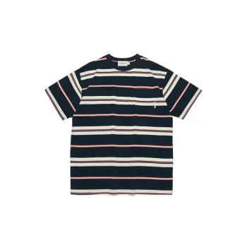 Vintage Contrast Striped T Shirt